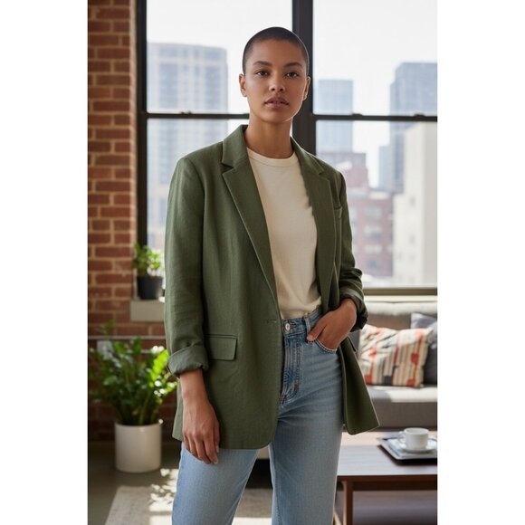 Vince Jackets & Blazers - Vince Green Blazer Size 8 Tuscan Olive